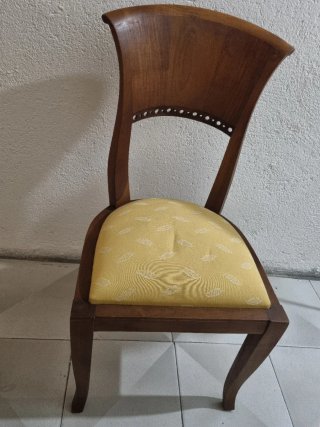 Silla de Madera de teca con Tapizado