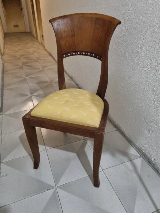 Silla de Madera de teca con Tapizado