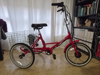Triciclo Eléctrico Plegable Ciclotek Plex Rojo.