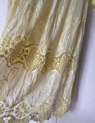 Vestido seda amarillo boho