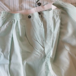 Pijama Caballero Verde Rayas Nuevo Talla 7, largo