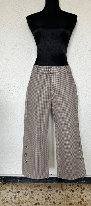 Pantalón elástico de cuadros