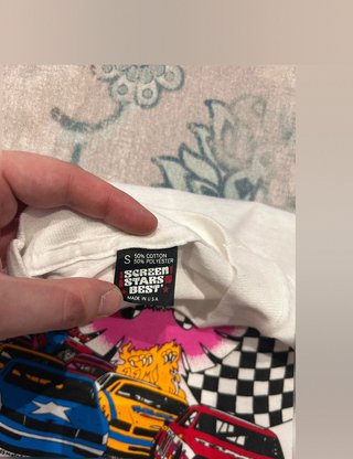 Nascar print Tee genuine 1989 vintage American...