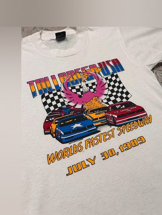 Nascar print Tee genuine 1989 vintage American...