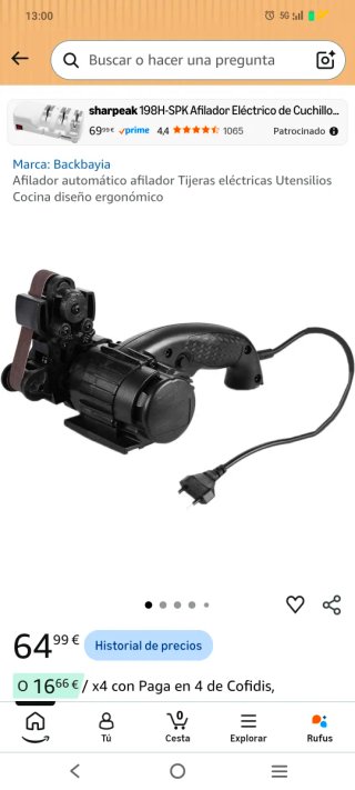 Afilador Eléctrico Backbayia