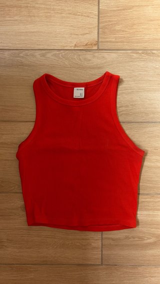 Top Bershka Rojo