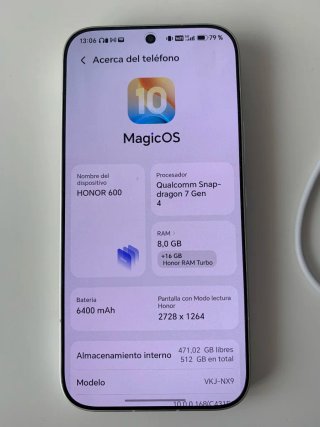 Honor 60p 5G 512GB Negro