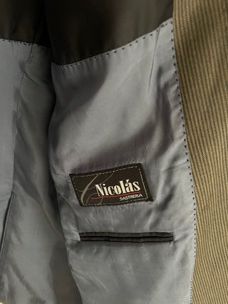 Traje de chaqueta verde gris
