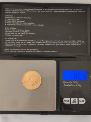 Moneda 25 Pesetas Oro Alfonso XII 1879 EBC
