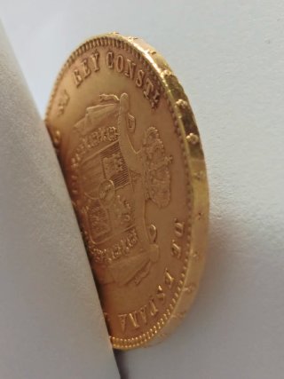 Moneda 25 Pesetas Oro Alfonso XII 1880