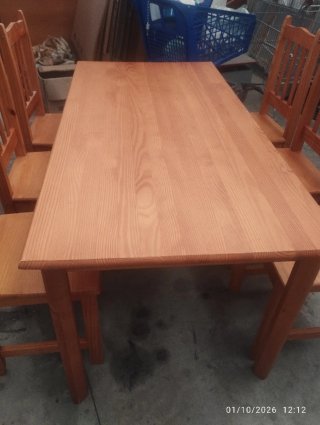 Mesa y 6 Sillas Provenzal Madera