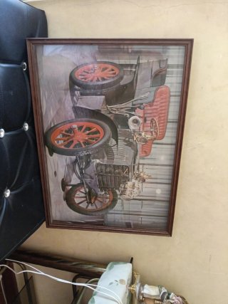 Quadro con stampa di auto d'epoca