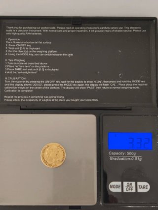 Escudo oro Carlos III 1781