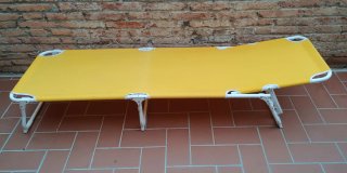 Tumbona plegable amarilla 2 uds.