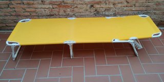 Tumbona plegable amarilla 2 uds.