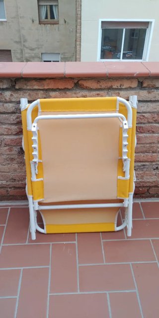 Tumbona plegable amarilla 2 uds.