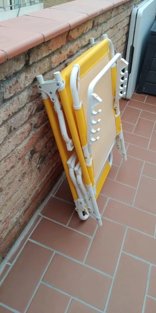 Tumbona plegable amarilla 2 uds.
