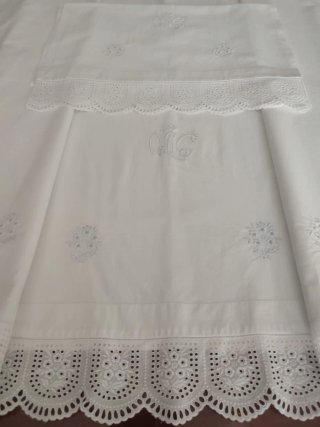 Juego de cama algodón bordado