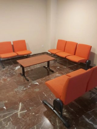 Sillas de espera naranja (3 unidades)