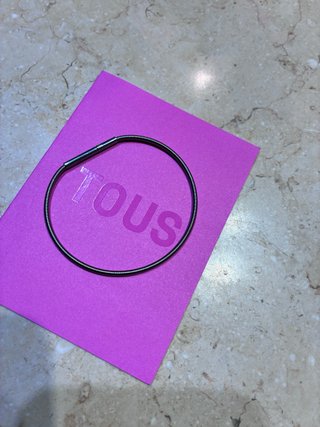 Pulsera Tous rígida fina acero cierre