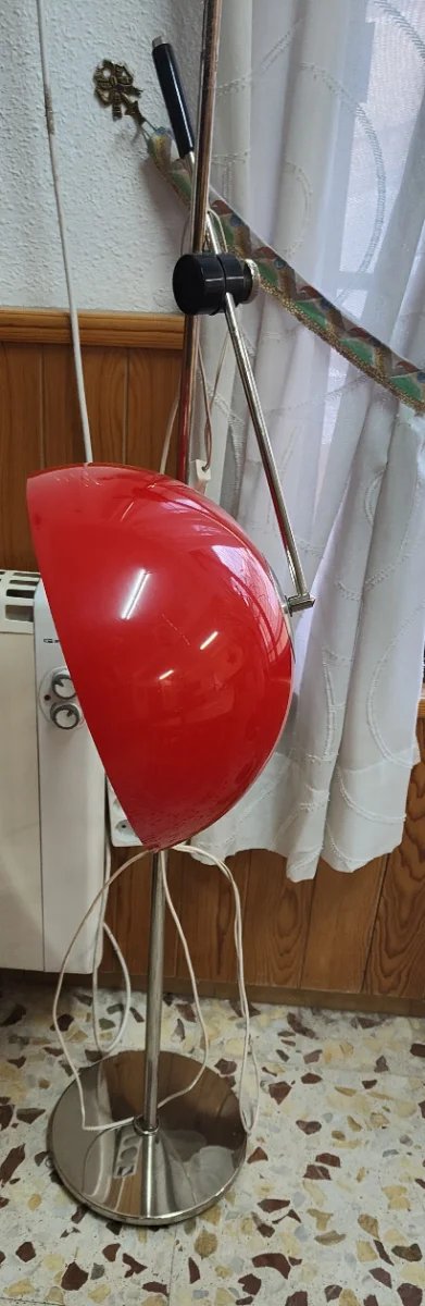 Lámpara de Pie Estilo Space Age Roja