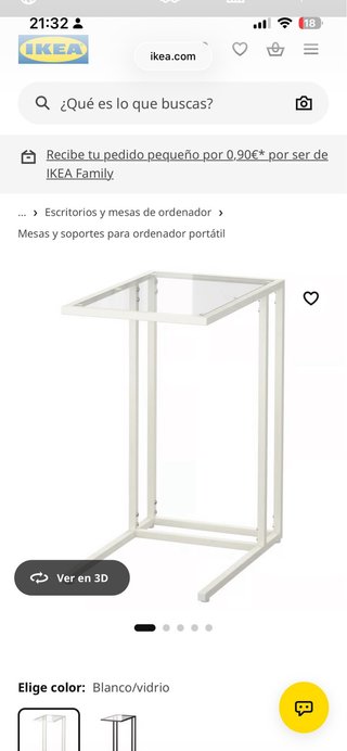 Mesa auxiliar para sofá o cama Ikea
