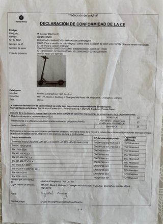 Patinete Xiaomi Mi Scooter 3 Telf: 636693860