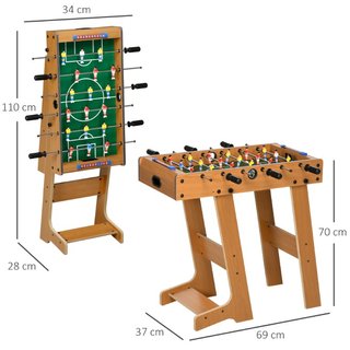 Calcio Balilla Pieghevole in Legno con 6 Aste, 18