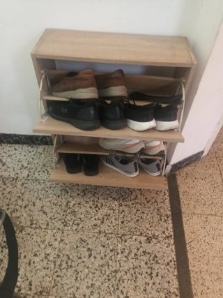 Zapatero de Madera con 2 Puertas
