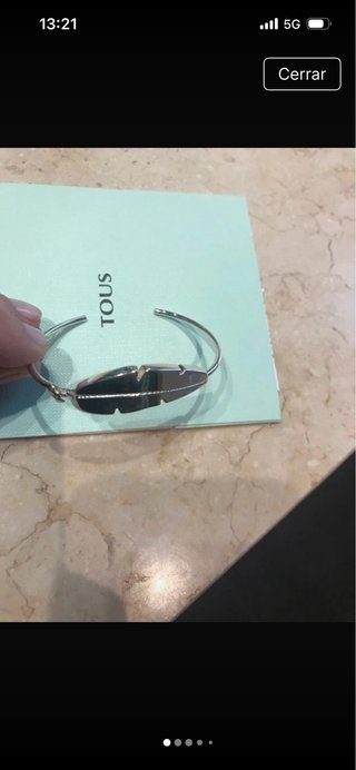 Pulsera Tous Hoja Plata Rígida
