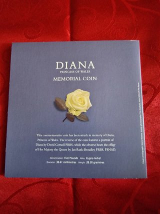 Moneta Commemorativa Lady Diana 1999 5 Sterline