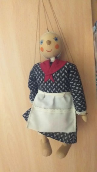 Pareja de marionetas antiguas