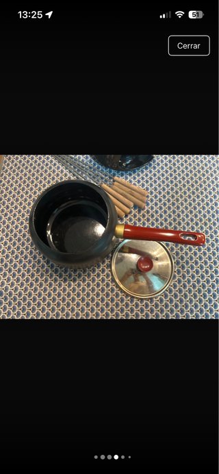 Set Fondue Vitrex Negro y Rojo