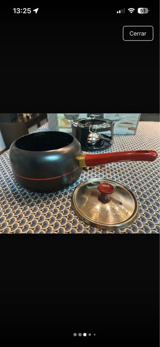 Set Fondue Vitrex Negro y Rojo