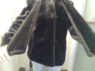 CHAQUETÓN acampanado imitación moutón C&A Talla L