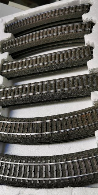 HO Kit Óvalo Vías balasto tren eléctrico 112x76cm