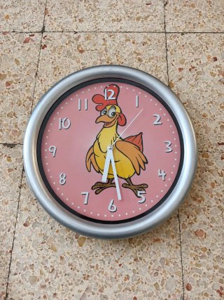 Reloj de Pared Infantil con Gallo