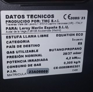 Estufa llama azul Equation Eco Leroy Merlin