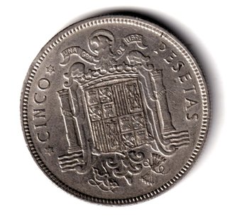 MONEDA 5 PESETAS 1949 ESTRELLAS 19-49