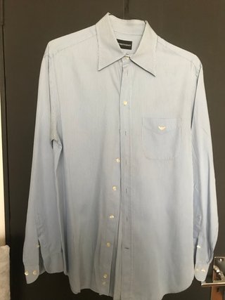 Camisa de vestir Emporio Armani azul