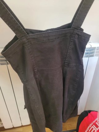 Vestido vaquero negro con botones