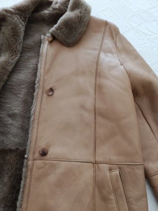 Chaquetón Piel Mujer Camel Talla 48