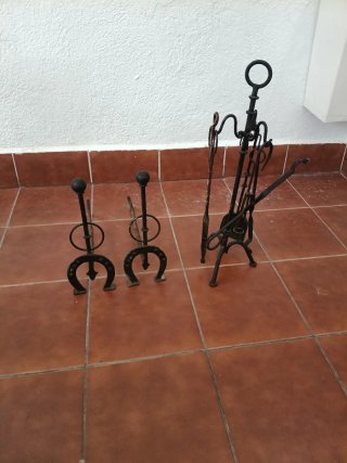 Juego de chimenea de metal