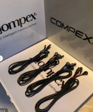 COMPEX 4 CABLES NUEVOS ORIGINALES 6 PINS a SNAP