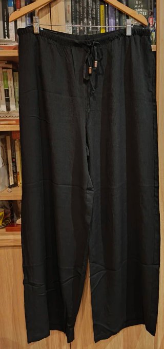 Pantalón Palazzo Zara Arrugado Negro T-XXL