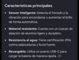 Luz Trasera Inteligente Rockbros Q3 Samurai