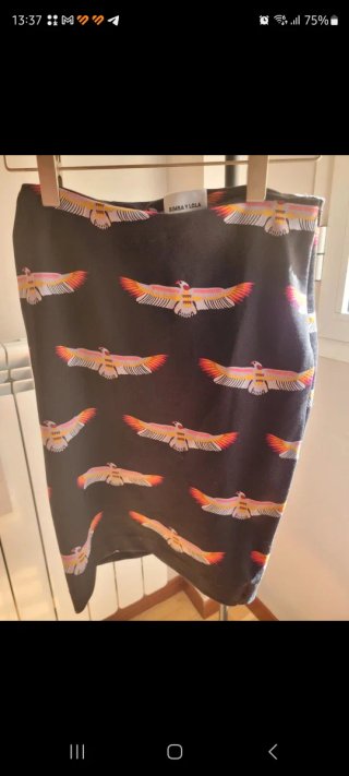 Falda tubo Bimba y Lola estampado águilas