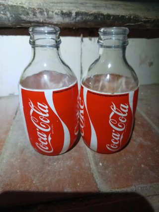 2 Bottiglie Vuote Coca-Cola