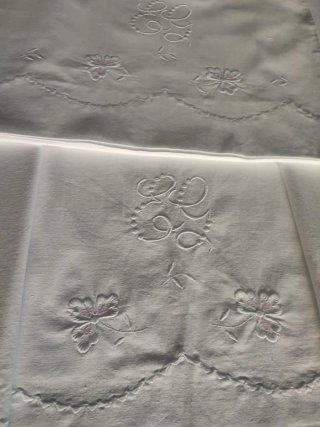 Juego de cama bordado algodón