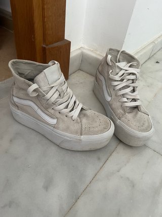Zapatillas Vans Doble Suela Beige Talla 35
